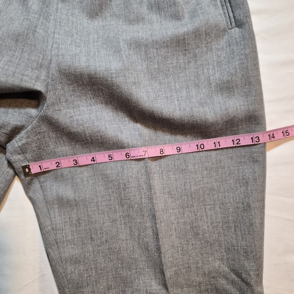 Talbots Petites Grey 100% Wool Straight Leg Trousers - Size 16P - Picture 5 of 10